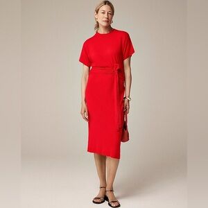 J. Crew Red Midi Dress